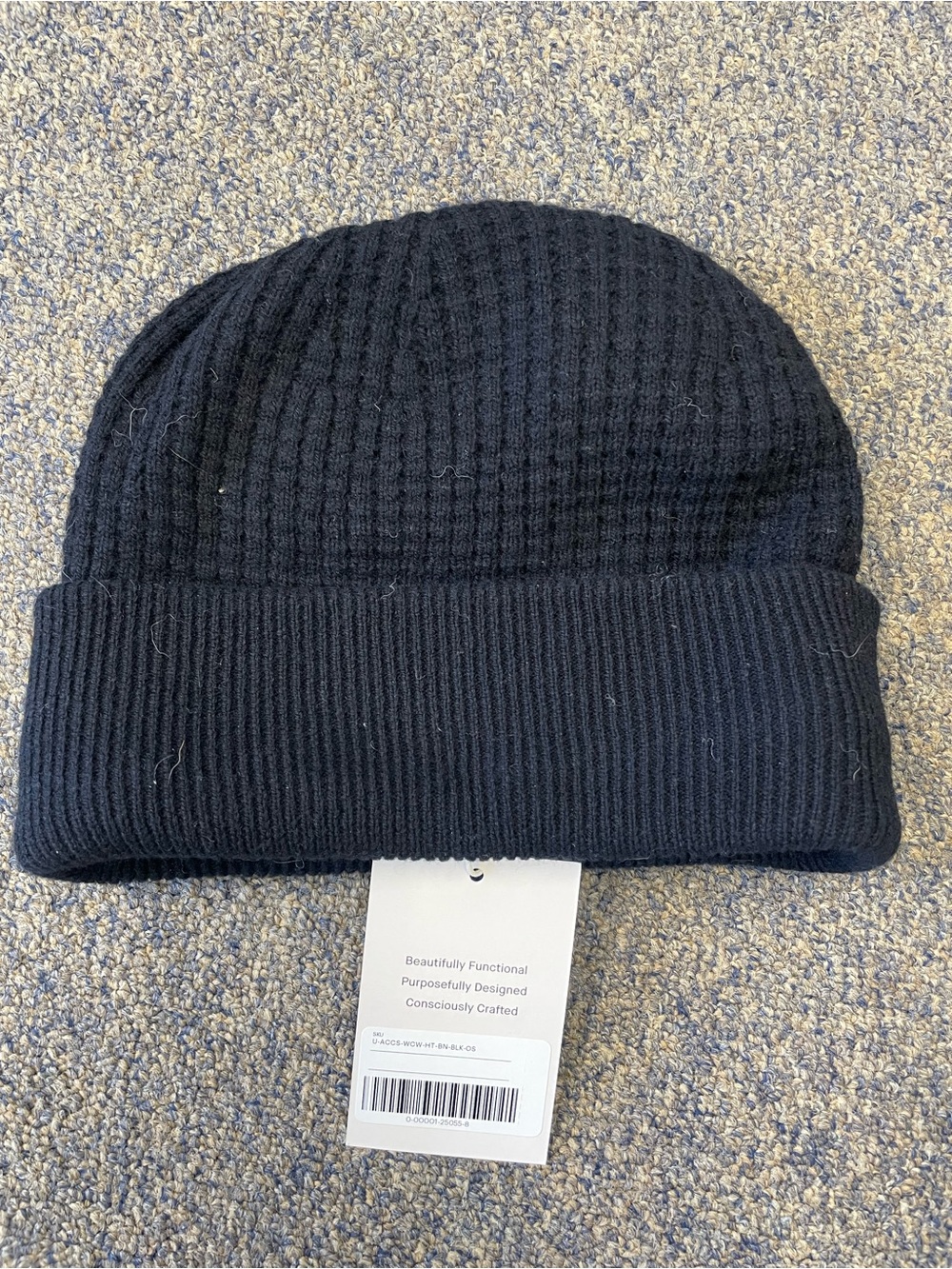 NWT Everlane Black Waffle Wool Hat